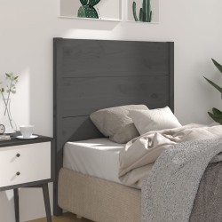 vidaXL Kopfteil Grau 81x4x100 cm Massivholz Kiefer