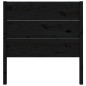 vidaXL Kopfteil Schwarz 81x4x100 cm Massivholz Kiefer