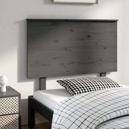 vidaXL Kopfteil Grau 104x6x82,5 cm Massivholz Kiefer