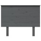 vidaXL Kopfteil Grau 104x6x82,5 cm Massivholz Kiefer