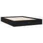 vidaXL Massivholzbett Schwarz 135x190 cm vidaXL Massivholzbett Schwarz 135x190 cm