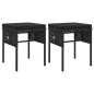 6-tlg. Garten-Lounge-Set mit Kissen Schwarz Poly Rattan 6-tlg. Garten-Lounge-Set mit Kissen Schwarz Poly Rattan