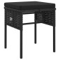 6-tlg. Garten-Lounge-Set mit Kissen Schwarz Poly Rattan 6-tlg. Garten-Lounge-Set mit Kissen Schwarz Poly Rattan