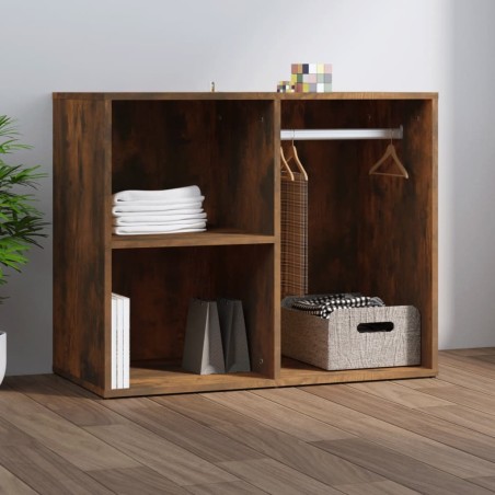 vidaXL Regal für Schminktisch Räuchereiche 80x40x65 cm Holzwerkstoff