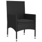 6-tlg. Garten-Lounge-Set mit Kissen Schwarz Poly Rattan 6-tlg. Garten-Lounge-Set mit Kissen Schwarz Poly Rattan