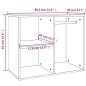 vidaXL Regal für Schminktisch Räuchereiche 80x40x65 cm Holzwerkstoff vidaXL Regal für Schminktisch Räuchereiche 80x40x65 cm Holzwerkstoff