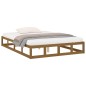 vidaXL Massivholzbett Honigbraun 120x190 cm vidaXL Massivholzbett Honigbraun 120x190 cm