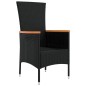 Gartenstühle mit Kissen 4 Stk. Poly Rattan Schwarz Gartenstühle mit Kissen 4 Stk. Poly Rattan Schwarz