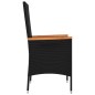 Gartenstühle mit Kissen 4 Stk. Poly Rattan Schwarz Gartenstühle mit Kissen 4 Stk. Poly Rattan Schwarz