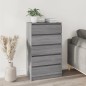 vidaXL Schubladenschrank Grau Sonoma 60x36x103 cm Holzwerkstoff vidaXL Schubladenschrank Grau Sonoma 60x36x103 cm Holzwerkstoff