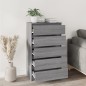 vidaXL Schubladenschrank Grau Sonoma 60x36x103 cm Holzwerkstoff vidaXL Schubladenschrank Grau Sonoma 60x36x103 cm Holzwerkstoff