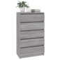 vidaXL Schubladenschrank Grau Sonoma 60x36x103 cm Holzwerkstoff vidaXL Schubladenschrank Grau Sonoma 60x36x103 cm Holzwerkstoff