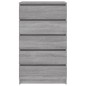 vidaXL Schubladenschrank Grau Sonoma 60x36x103 cm Holzwerkstoff vidaXL Schubladenschrank Grau Sonoma 60x36x103 cm Holzwerkstoff