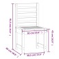 vidaXL Gartenstühle 2 Stk. 40,5x48x91,5 cm Massivholz Douglasie vidaXL Gartenstühle 2 Stk. 40,5x48x91,5 cm Massivholz Douglasie