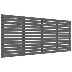 vidaXL Wand-Kopfteil Grau 156x3x91,5 cm Massivholz Kiefer