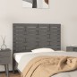 vidaXL Wand-Kopfteil Grau 106x3x63 cm Massivholz Kiefer