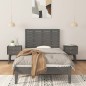 vidaXL Wand-Kopfteil Grau 106x3x63 cm Massivholz Kiefer