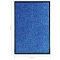vidaXL Fußmatte Waschbar Blau 40x60 cm vidaXL Fußmatte Waschbar Blau 40x60 cm