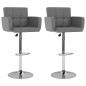 Barhocker 2 Stk. Grau Kunstleder Barhocker 2 Stk. Grau Kunstleder