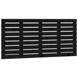 vidaXL Wand-Kopfteil Schwarz 141x3x63 cm Massivholz Kiefer