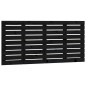 vidaXL Wand-Kopfteil Schwarz 141x3x63 cm Massivholz Kiefer
