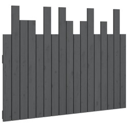 vidaXL Wand-Kopfteil Grau 108x3x80 cm Massivholz Kiefer