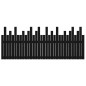 vidaXL Wand-Kopfteil Schwarz 204x3x80 cm Massivholz Kiefer vidaXL Wand-Kopfteil Schwarz 204x3x80 cm Massivholz Kiefer