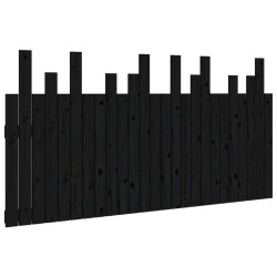 vidaXL Wand-Kopfteil Schwarz 159,5x3x80 cm Massivholz Kiefer