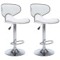 Barhocker 2 Stk. Weiß Kunstleder Barhocker 2 Stk. Weiß Kunstleder
