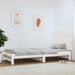 vidaXL Wand-Kopfteil Weiß 82,5x3x60 cm Massivholz Kiefer