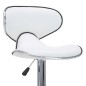 Barhocker 2 Stk. Weiß Kunstleder Barhocker 2 Stk. Weiß Kunstleder