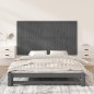 vidaXL Wand-Kopfteil Grau 159,5x3x90 cm Massivholz Kiefer