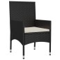 4-tlg. Garten-Lounge-Set mit Kissen Schwarz Poly Rattan 4-tlg. Garten-Lounge-Set mit Kissen Schwarz Poly Rattan
