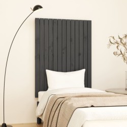 vidaXL Wand-Kopfteil Grau 82,5x3x110 cm Massivholz Kiefer