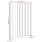 vidaXL Wand-Kopfteil Grau 82,5x3x110 cm Massivholz Kiefer