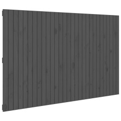 vidaXL Wand-Kopfteil Grau 185x3x110 cm Massivholz Kiefer