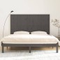 vidaXL Wand-Kopfteil Grau 185x3x110 cm Massivholz Kiefer