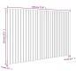 vidaXL Wand-Kopfteil Grau 185x3x110 cm Massivholz Kiefer