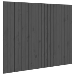 vidaXL Wand-Kopfteil Grau 140x3x110 cm Massivholz Kiefer