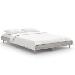 vidaXL Bettgestell Grau Sonoma 120x190 cm Holzwerkstoff