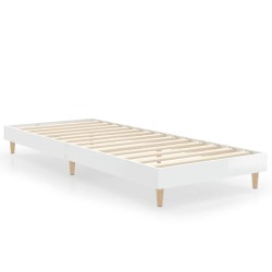 vidaXL Bettgestell Hochglanz-Weiß 75x190 cm Holzwerkstoff