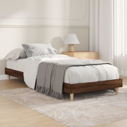 vidaXL Bettgestell Braun Eichen-Optik 75x190 cm Holzwerkstoff