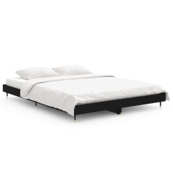 vidaXL Bettgestell Schwarz 140x190 cm Holzwerkstoff