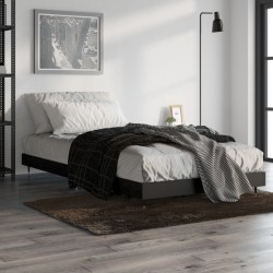 vidaXL Bettgestell Schwarz 90x190 cm Holzwerkstoff