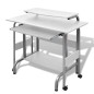 Computertisch Schreibtisch Computerwagen PC Tisch Bürotisch weiß