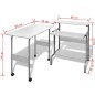 Computertisch Schreibtisch Computerwagen PC Tisch Bürotisch weiß