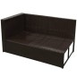 vidaXL 8-tlg. Garten-Lounge-Set mit Auflagen Poly Rattan Braun vidaXL 8-tlg. Garten-Lounge-Set mit Auflagen Poly Rattan Braun