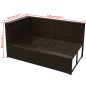 vidaXL 8-tlg. Garten-Lounge-Set mit Auflagen Poly Rattan Braun vidaXL 8-tlg. Garten-Lounge-Set mit Auflagen Poly Rattan Braun