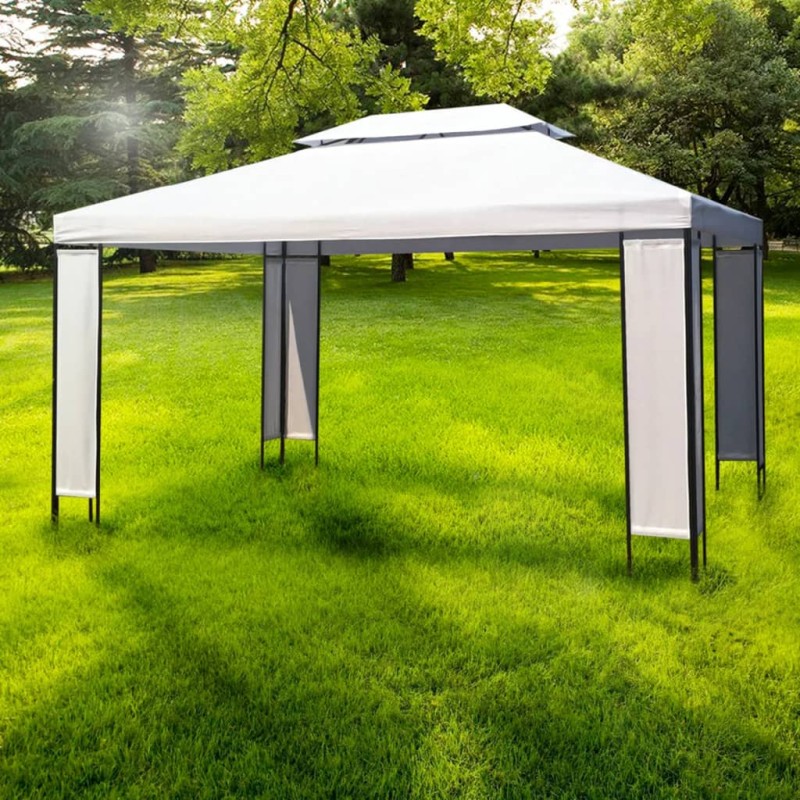 vidaXL Gartenpavillon Weiß 3×4 m vidaXL Gartenpavillon Weiß 3×4 m
