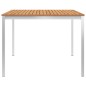 vidaXL Garten-Esstisch 200 x 100 x 75 cm Massivholz Teak und Edelstahl vidaXL Garten-Esstisch 200 x 100 x 75 cm Massivholz Teak und Edelstahl